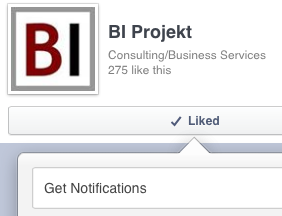 Facebook értesítés BI projekt blog és BI jegyzetek