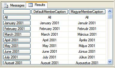 Nyelv váltás OLAP (Többdimenziós) adatbázisokban