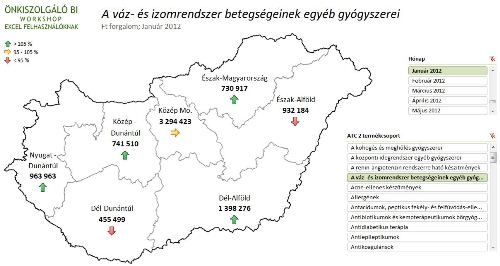 Térképes megjelenítés az Excel-ben